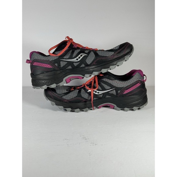 Saucony Womens Excursion TR Trail Black Gray Purple Running Sneaker Size 10 W211 - Picture 7 of 9